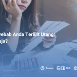 Wanita muda yang stres memeriksa tagihan, pajak, saldo rekening bank