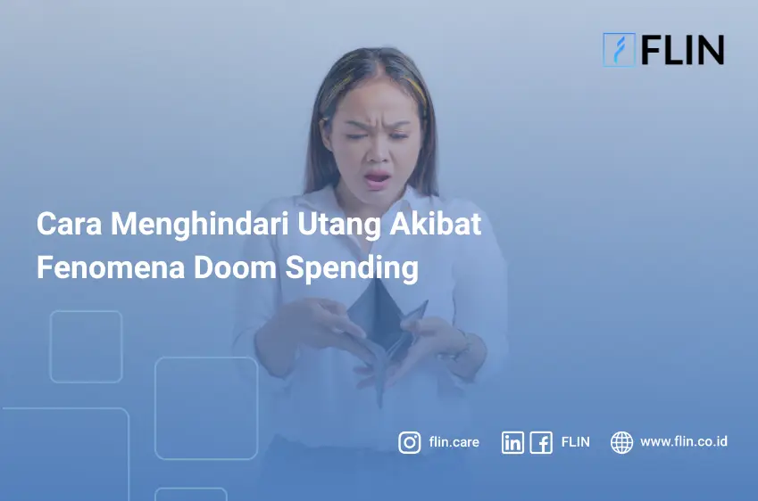 Seorang wanita muda sedang melihat ke dalam dompet kosong dengan ekspresi terkejut dan kecewa